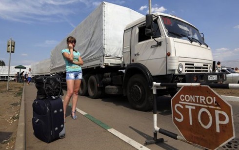 Россия и Украина запретили движение грузовиков по своей территории - ảnh 1